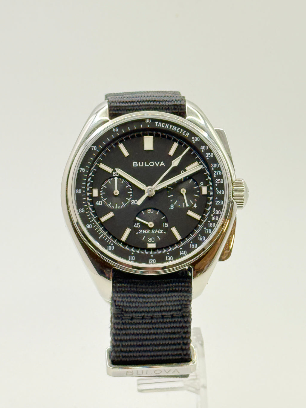 Bulova Lunar Pilot Chronograph | Black Dial | Box & Booklets