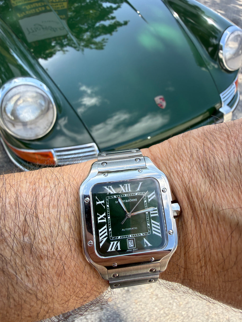Specht & Söhne Aviator Green Automatic Watch | 38 mm Miyota 8215