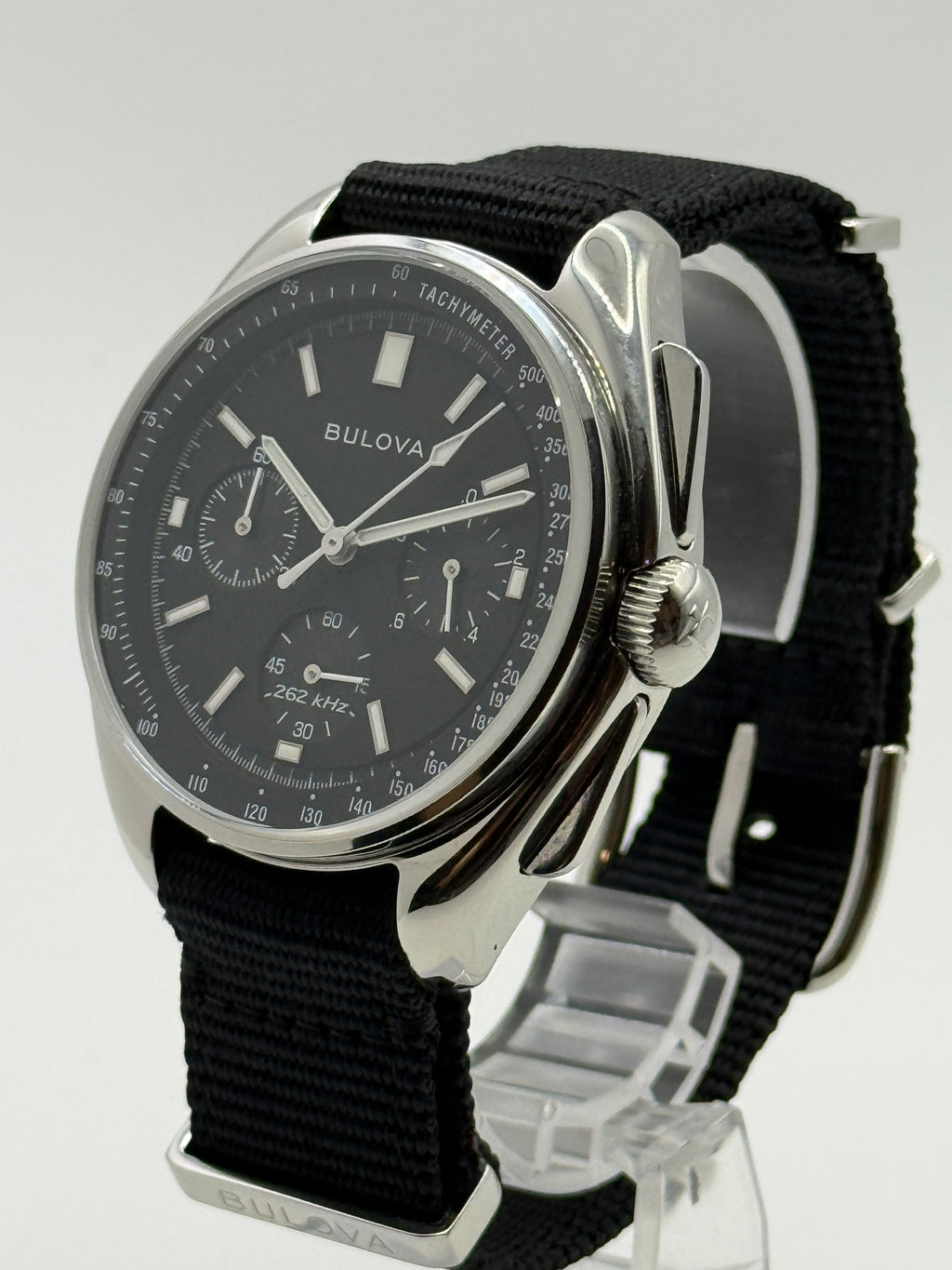 Bulova Lunar Pilot Chronograph | Black Dial | Box & Booklets