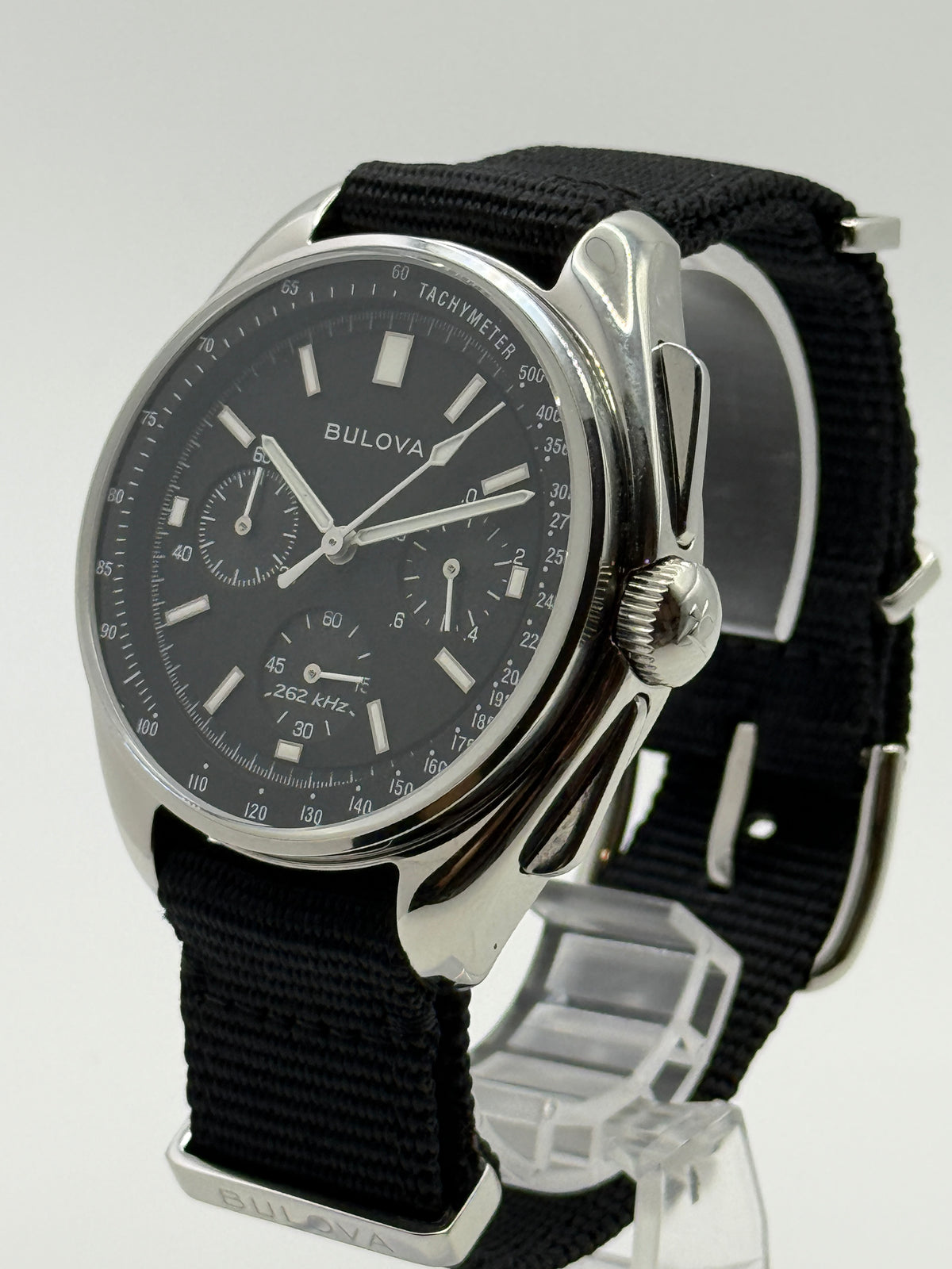 Bulova Lunar Pilot Chronograph | Black Dial | Box & Booklets