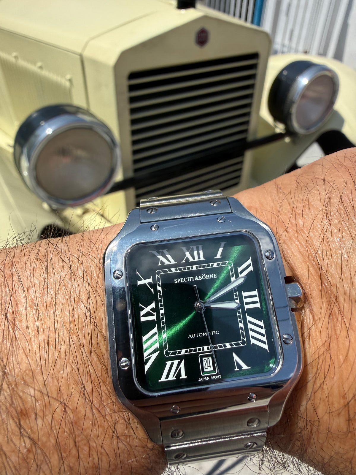 Specht & Söhne Aviator Green Automatic Watch | 38 mm Miyota 8215