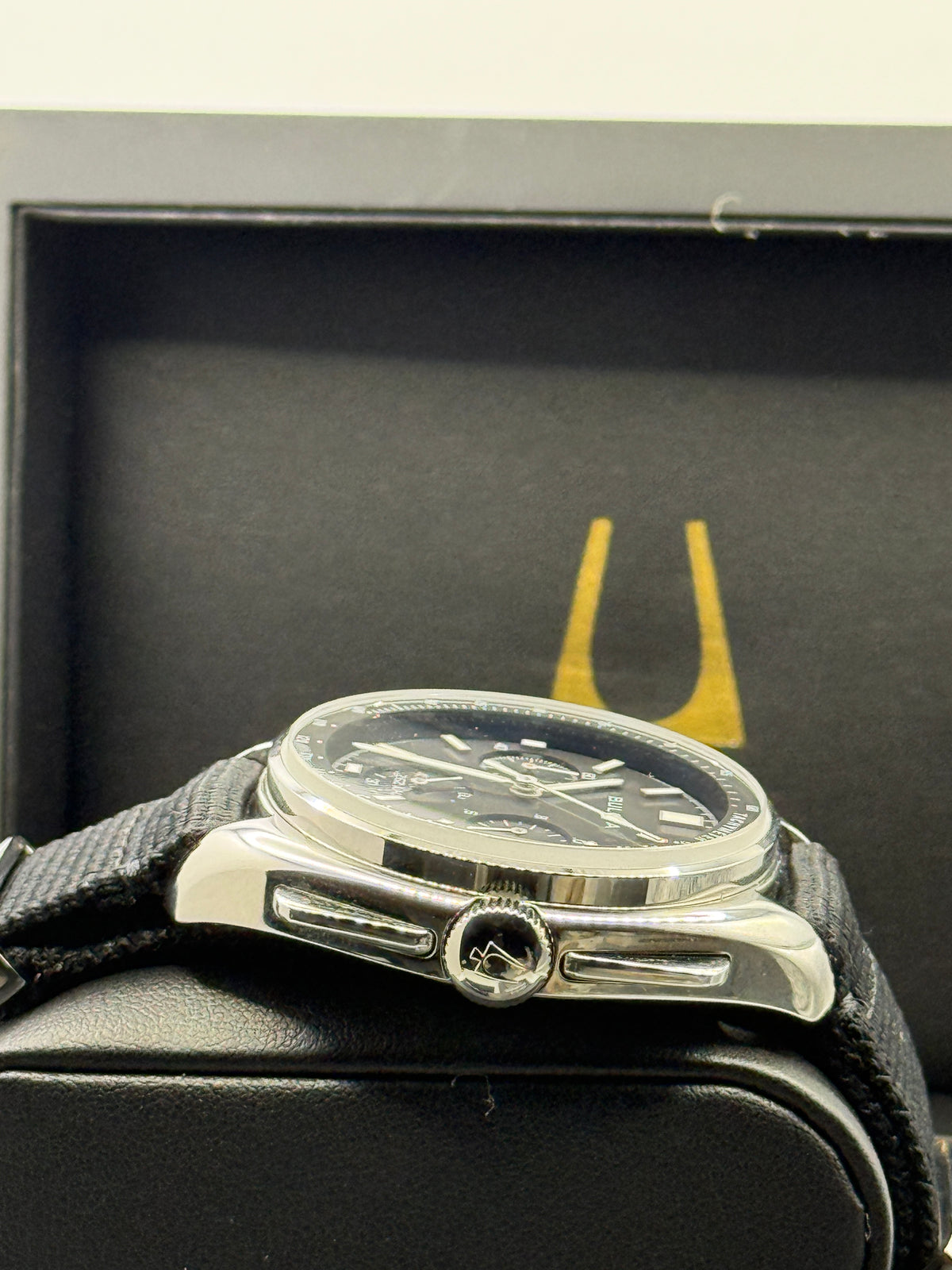 Bulova Lunar Pilot Chronograph | Black Dial | Box & Booklets