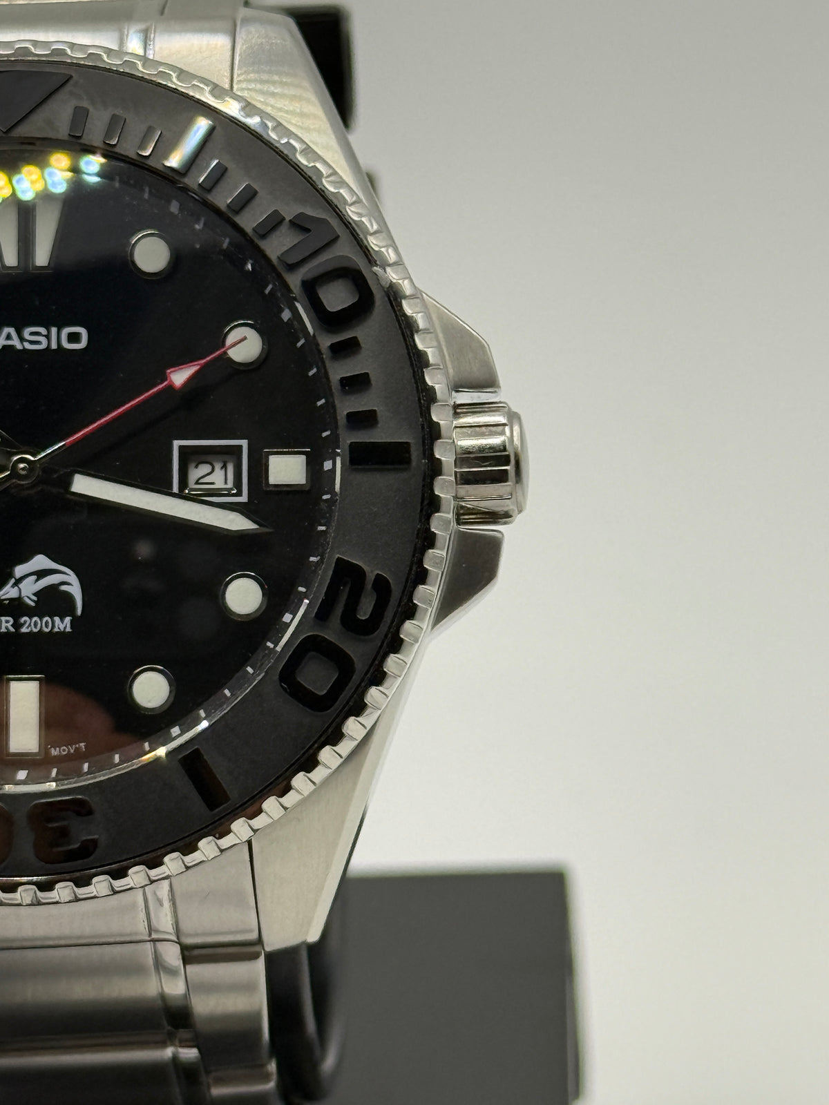 Casio Duro Master Steel – Double Dome Sapphire, 3D Matte Ceramic Bezel, Steel Bracelet
