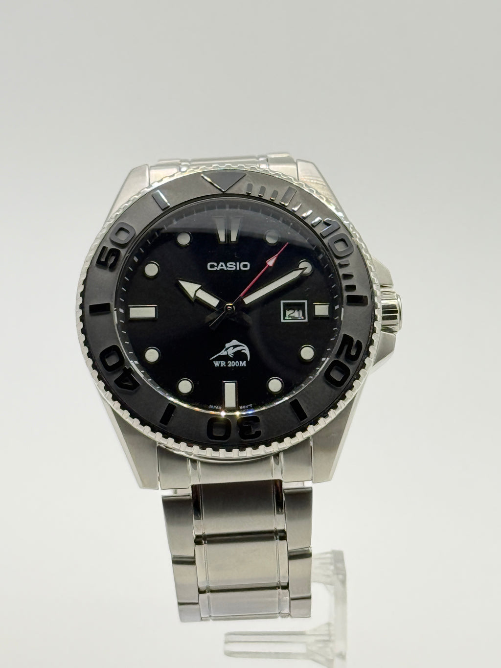 Casio Duro Master Steel – Double Dome Sapphire, 3D Matte Ceramic Bezel, Steel Bracelet