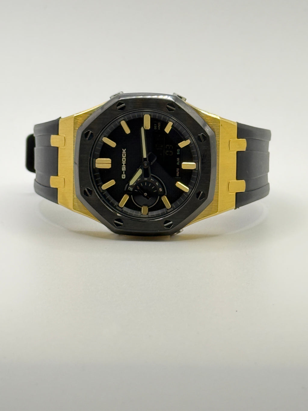 Casio G-SHOCK GA-2100 CasiOak Dark Gold Custom Mod Black & Gold Box
