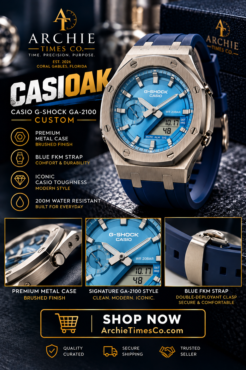 Casio G-Shock CasiOak Custom – Ice Blue Edition