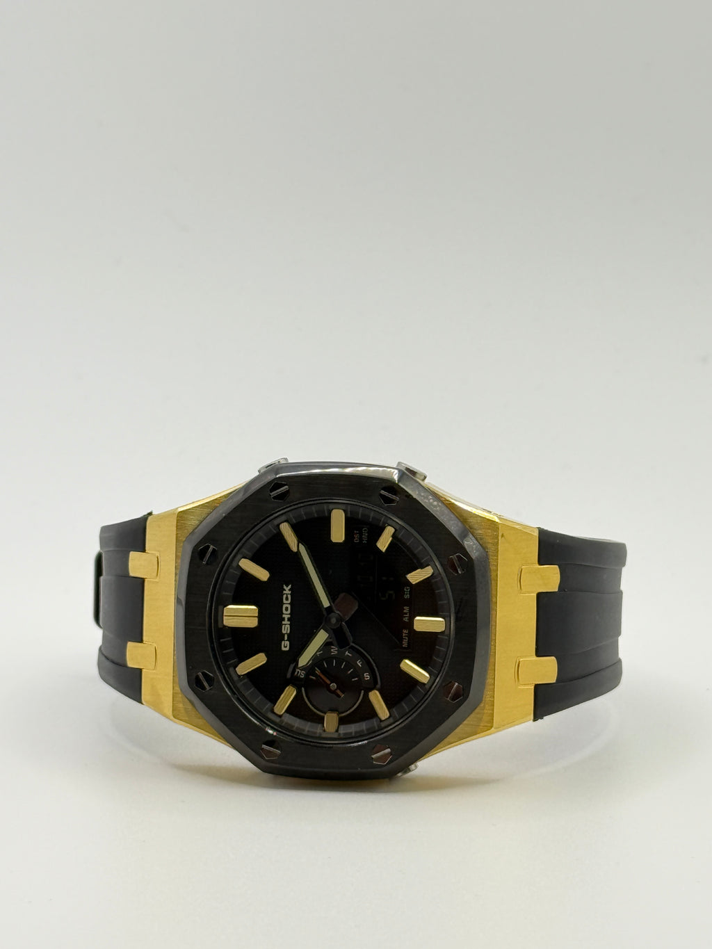 Casio G-SHOCK GA-2100 CasiOak Dark Gold Custom Mod Black & Gold Box